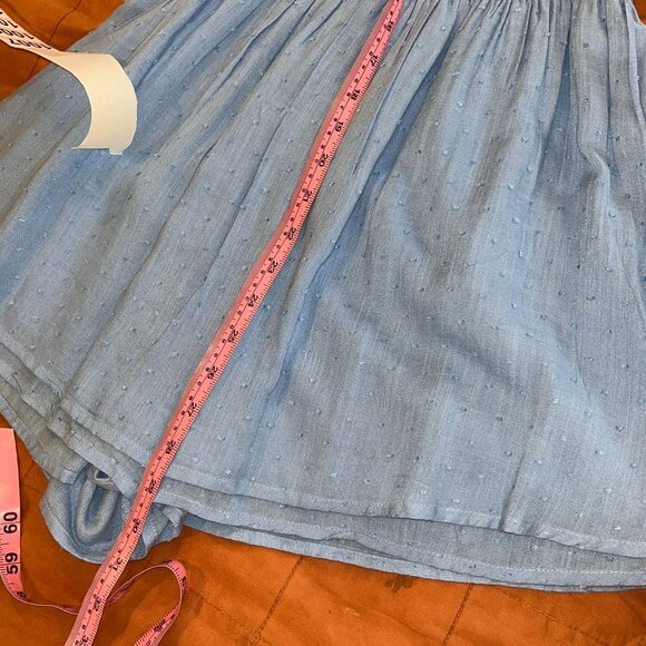 Hollister LightBlue Smocked Puff Sleeve Romper S Womens - Picture 8 of 9